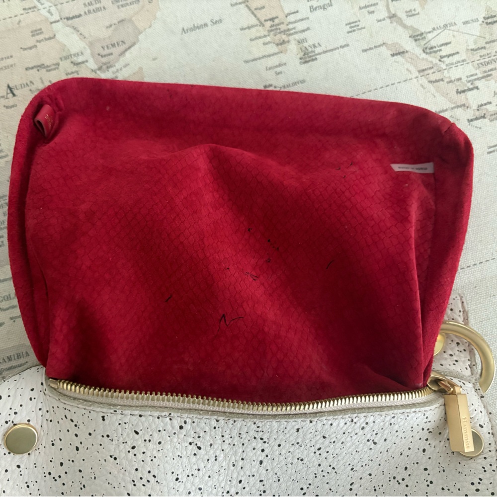 Hammitt Speckled Cream Leather Crossbody with Gold Hardware - Picture 13 of 16